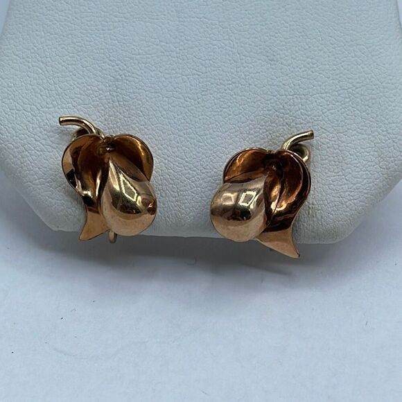 Vintage 1/20 th 12K G.F. Screw back earrings - Picture 1 of 7